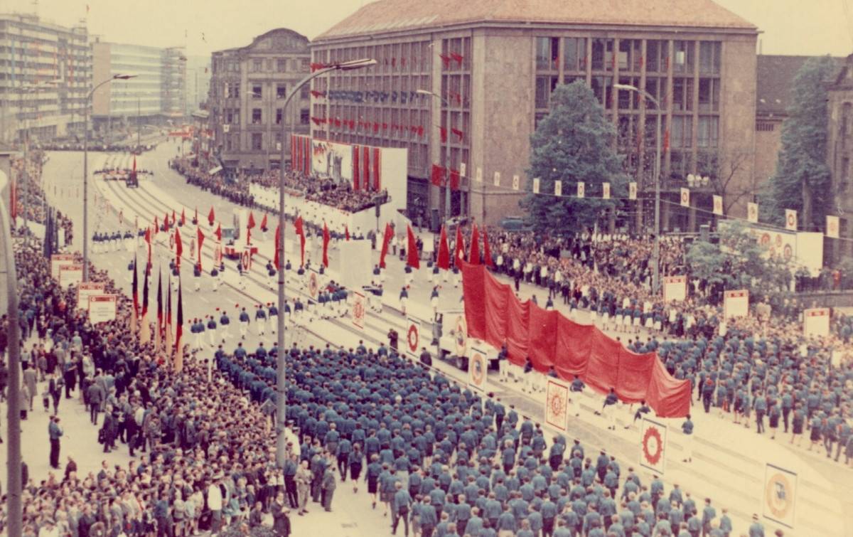 Первомайский парад 1980 г., Цитау, ДДР