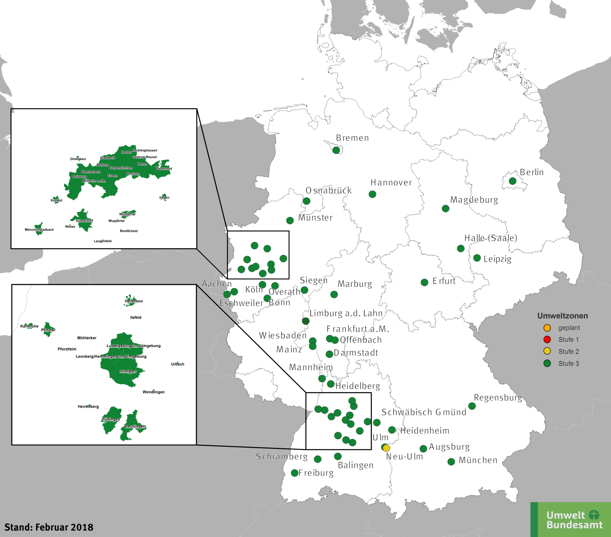 Карта экологических зон Германии